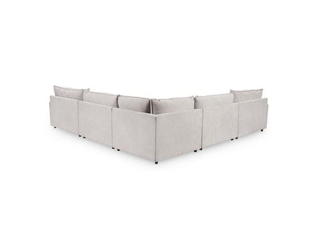 Caplan Gray Upholstered 5 Piece Modular Sectional - Ornate Home