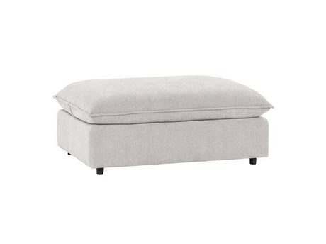 Caplan Gray Upholstered Ottoman - Ornate Home