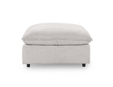 Caplan Gray Upholstered Ottoman - Ornate Home