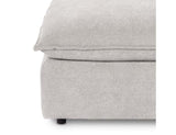 Caplan Gray Upholstered Ottoman - Ornate Home