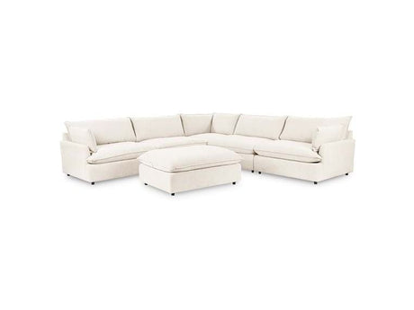 Caplan Ivory 6 Piece Modular Sectional w/ Ottoman - Ornate Home