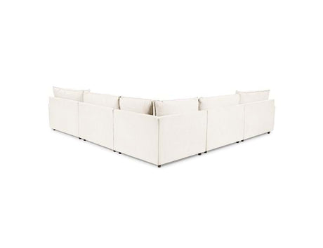 Caplan Ivory 6 Piece Modular Sectional w/ Ottoman - Ornate Home