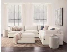 Caplan Ivory 6 Piece Modular Sectional w/ Ottoman - Ornate Home