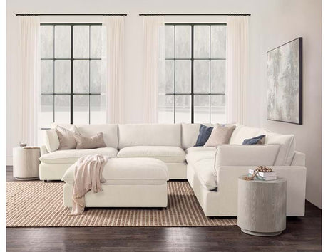 Caplan Ivory 6 Piece Modular Sectional w/ Ottoman - Ornate Home