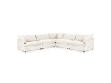 Caplan Ivory Upholstered 5 Piece Modular Sectional - Ornate Home