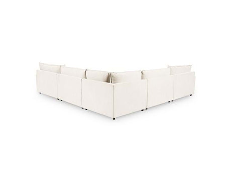 Caplan Ivory Upholstered 5 Piece Modular Sectional - Ornate Home