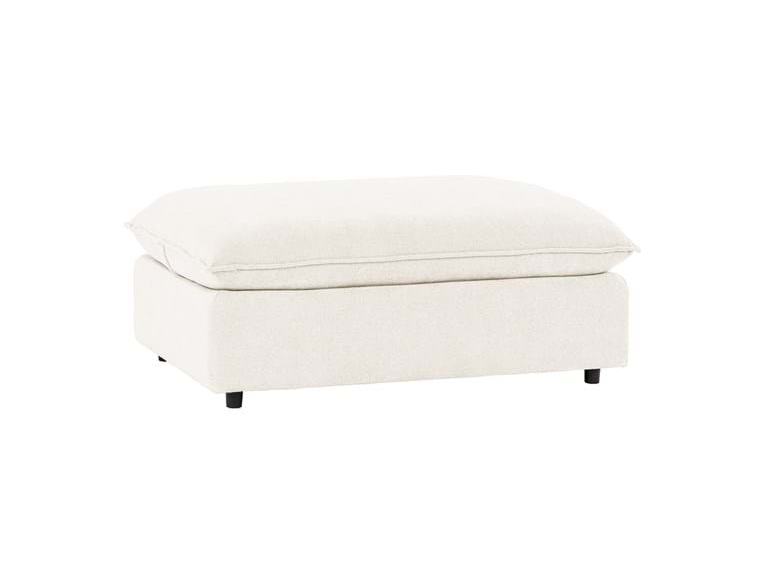 Caplan Ivory Upholstered Ottoman - Ornate Home