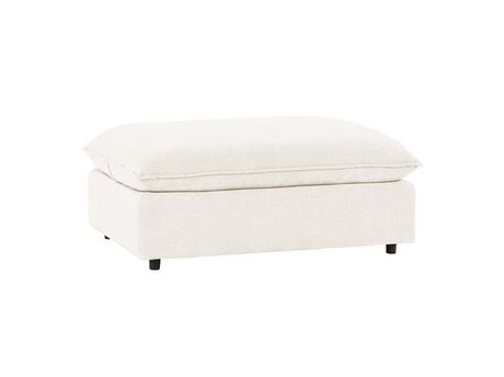 Caplan Ivory Upholstered Ottoman - Ornate Home
