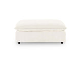Caplan Ivory Upholstered Ottoman - Ornate Home