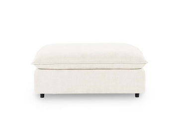 Caplan Ivory Upholstered Ottoman - Ornate Home