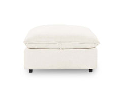 Caplan Ivory Upholstered Ottoman - Ornate Home