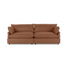 Caplan Lush Saddle Top Grain Leather 2-Piece Sectional - Ornate Home