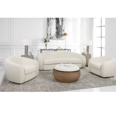 Capra White Art Deco Sofa - Ornate Home