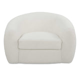 Capra White Art Deco Swivel Chair - Ornate Home