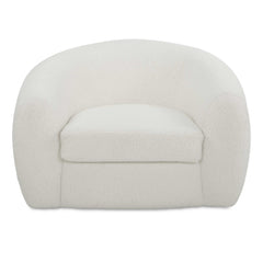 Capra White Art Deco Swivel Chair - Ornate Home