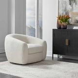 Capra White Art Deco Swivel Chair - Ornate Home