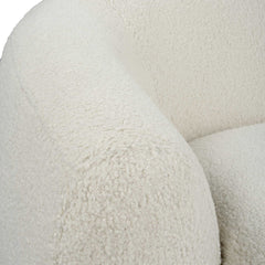 Capra White Art Deco Swivel Chair - Ornate Home