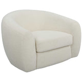 Capra White Art Deco Swivel Chair - Ornate Home