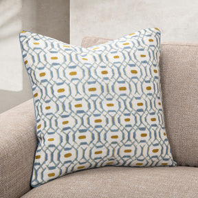 Capri Coast Harbor Blue 22"x22" Throw Pillow (Set of 2)