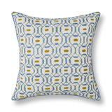 Capri Coast Harbor Blue 22"x22" Throw Pillow (Set of 2)