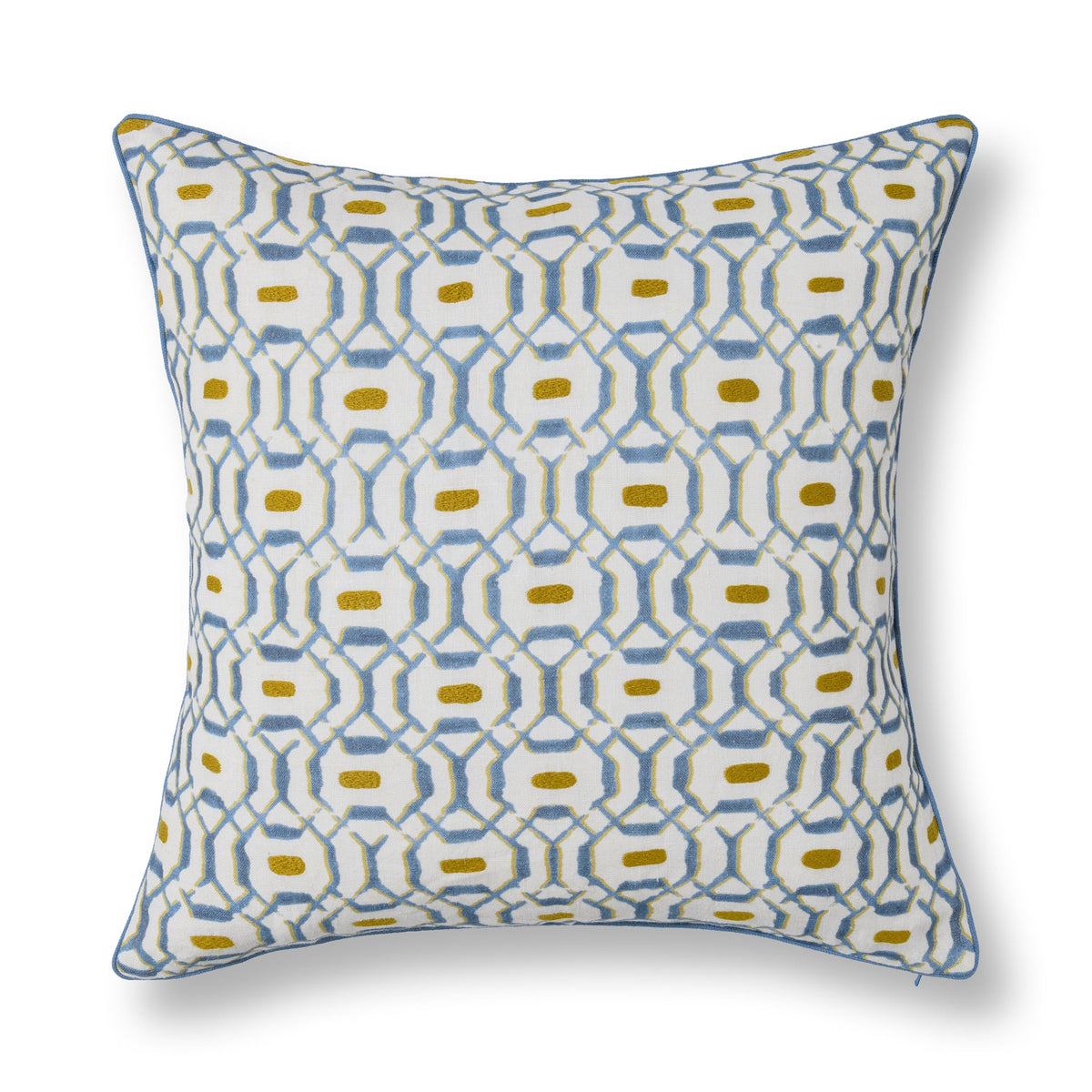 Capri Coast Harbor Blue 22"x22" Throw Pillow (Set of 2)