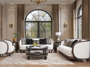 Capri Elegance Cream Loveseat / HD-L9043 - Ornate Home