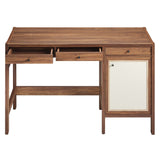 Capri Walnut 49" Wood Grain Office Desk - Ornate Home