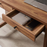 Capri Walnut 49" Wood Grain Office Desk - Ornate Home