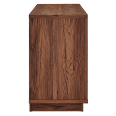 Capri Walnut 63" Wood Grain TV Console - Ornate Home
