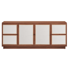 Capri Walnut 63" Wood Grain TV Console - Ornate Home