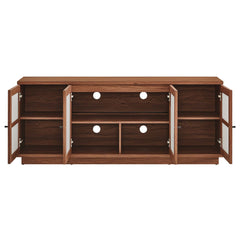 Capri Walnut 63" Wood Grain TV Console - Ornate Home