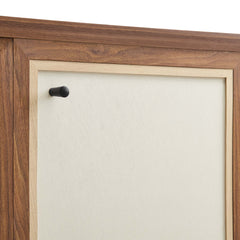 Capri Walnut 65" Wood Grain Sideboard Storage Cabinet - Ornate Home