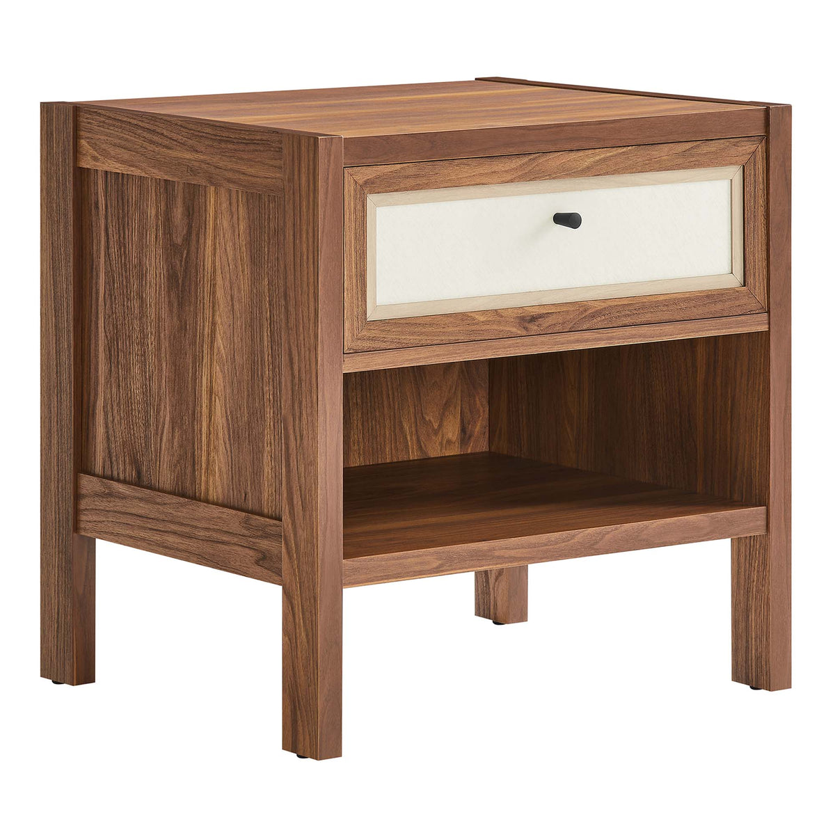 Capri Walnut Wood Grain Nightstand - Ornate Home