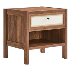 Capri Walnut Wood Grain Nightstand - Ornate Home