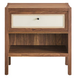 Capri Walnut Wood Grain Nightstand - Ornate Home