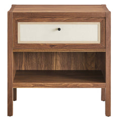 Capri Walnut Wood Grain Nightstand - Ornate Home