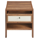 Capri Walnut Wood Grain Nightstand - Ornate Home
