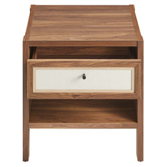 Capri Walnut Wood Grain Nightstand - Ornate Home