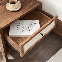 Capri Walnut Wood Grain Nightstand - Ornate Home