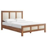 Capri Walnut Wood Grain Queen Platform Bed - Ornate Home