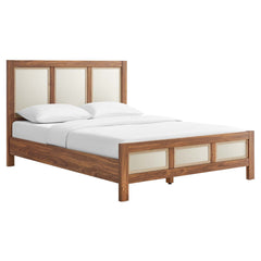 Capri Walnut Wood Grain Queen Platform Bed - Ornate Home