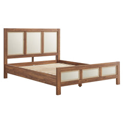 Capri Walnut Wood Grain Queen Platform Bed - Ornate Home