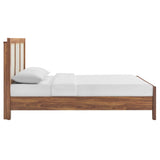 Capri Walnut Wood Grain Queen Platform Bed - Ornate Home