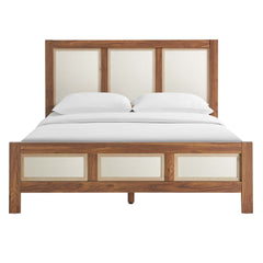 Capri Walnut Wood Grain Queen Platform Bed - Ornate Home