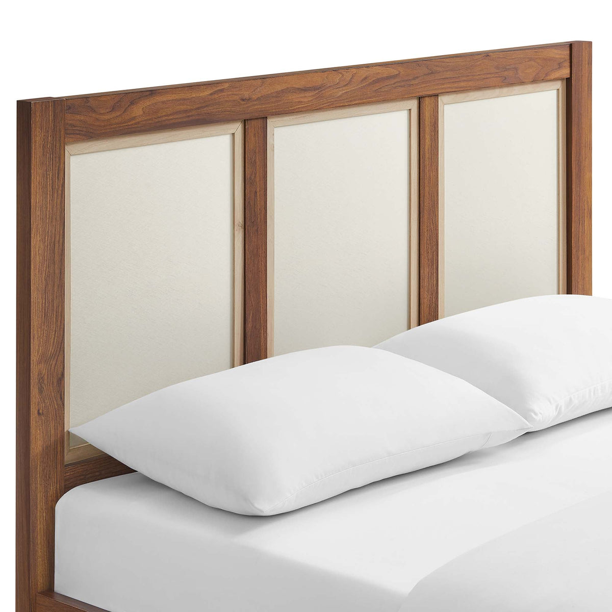 Capri Walnut Wood Grain Queen Platform Bed - Ornate Home