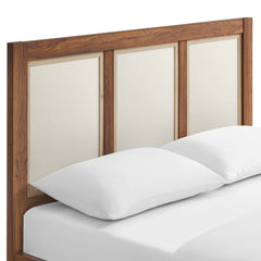 Capri Walnut Wood Grain Queen Platform Bed - Ornate Home