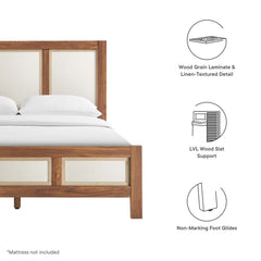 Capri Walnut Wood Grain Queen Platform Bed - Ornate Home