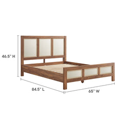 Capri Walnut Wood Grain Queen Platform Bed - Ornate Home