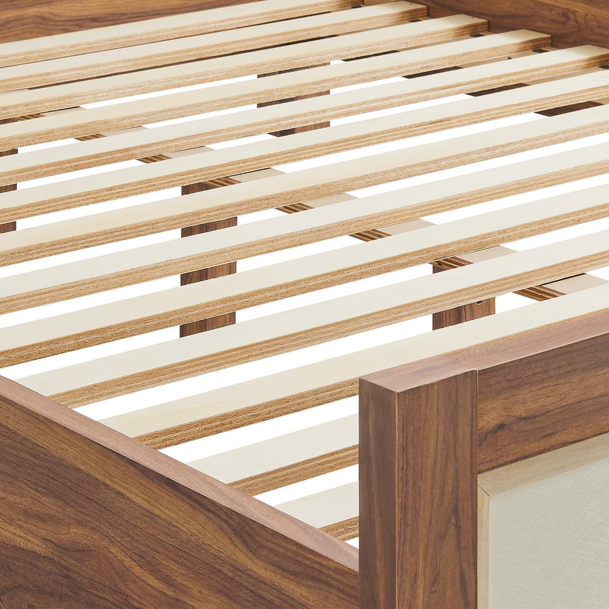 Capri Walnut Wood Grain Queen Platform Bed - Ornate Home