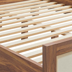 Capri Walnut Wood Grain Queen Platform Bed - Ornate Home